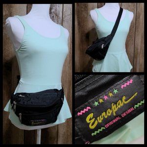 Vintage 90s Black Neon Fanny Pack